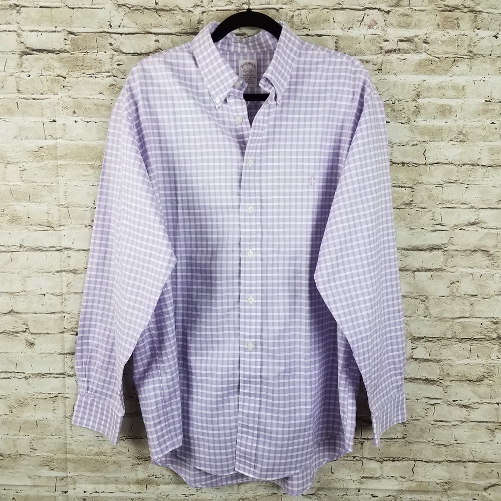 Brooks brothers Madison button down shirt L check